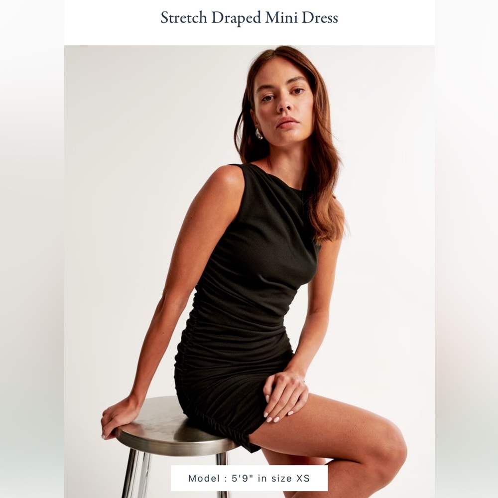 Abercrombie&Fitch Black Draped mini dress